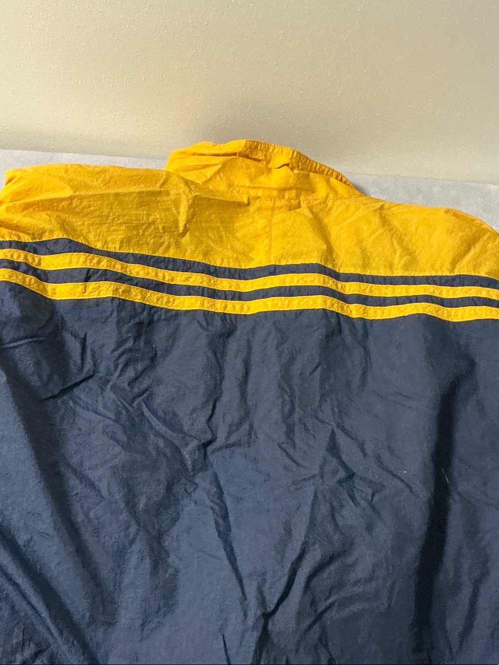 STARTER Yellow and Navy Colorblock Windbreaker Jacket - Picture 4 of 5